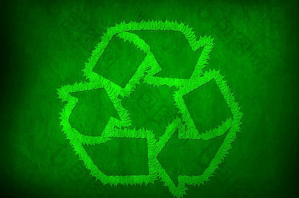 绿色回收象征难看的东西背景环境概念