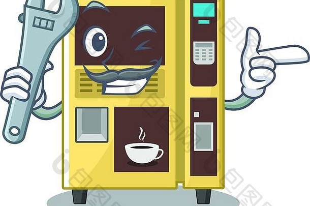机械师咖啡自动售货机卡通