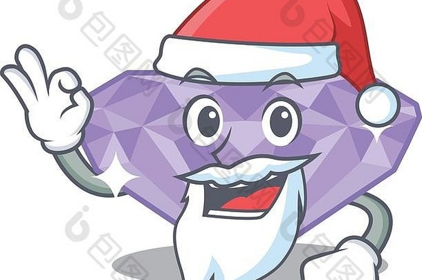 圣诞老人紫罗兰色的钻石卡通盒子