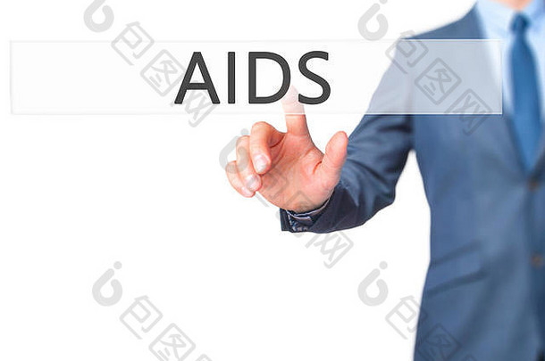 艾滋病商人新闻数字屏幕业务互联网概念股票照片