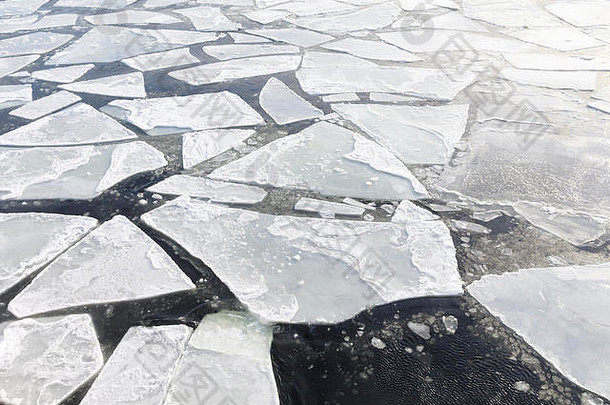冰表浮动冰冷波罗的海海