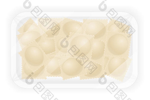 饺子面团填充集图标插图孤立的白色背景