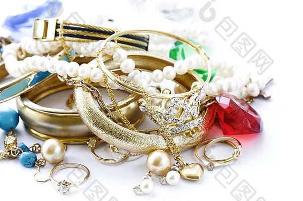 黄金珠宝珍珠手镯链