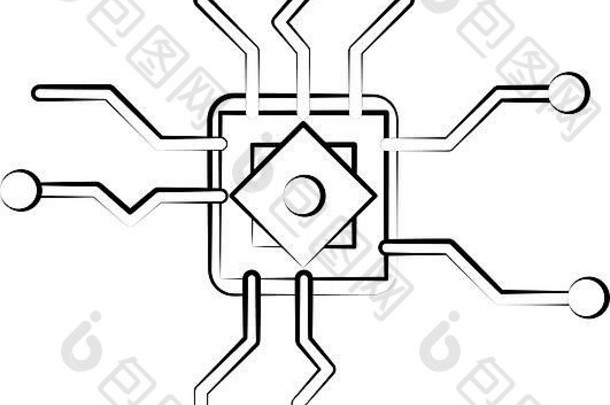 微芯片技术象征