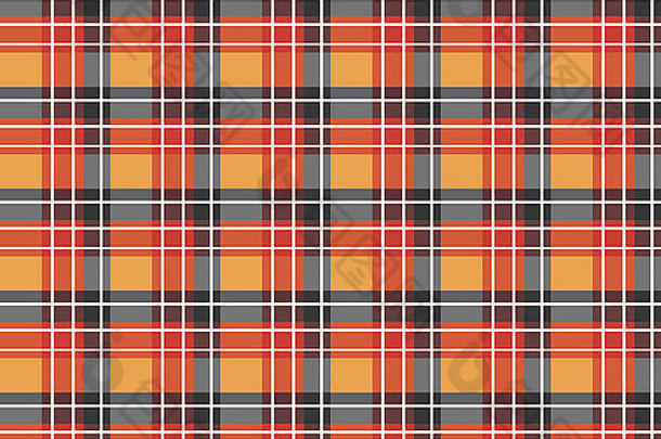 样本无缝的橙色条纹织物向量插图