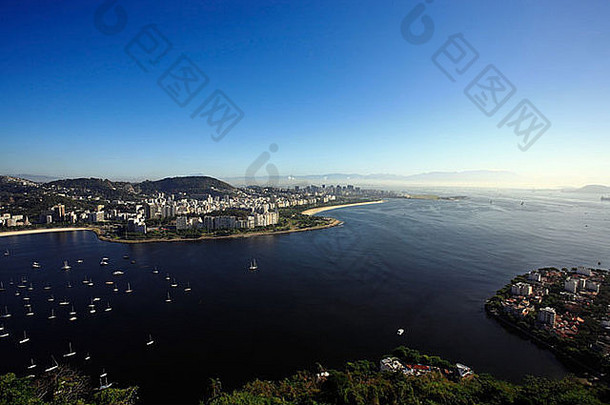 空中视图flamengo里约1月巴西