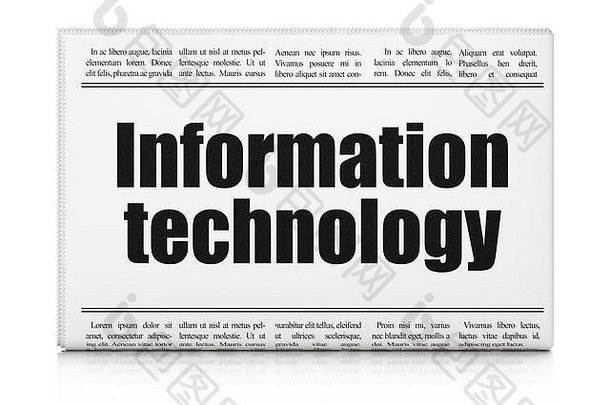 数据概念报纸标题信息技术