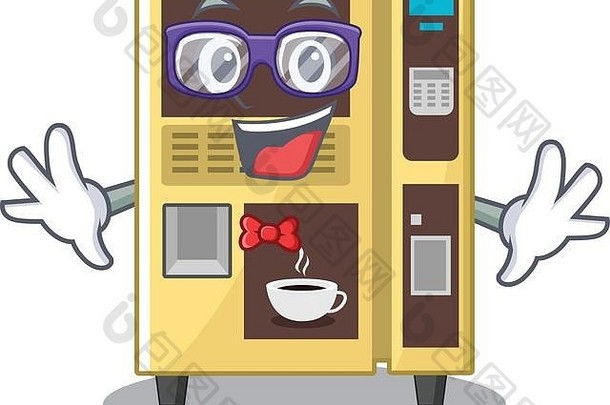 极客咖啡自动售货机卡通形状