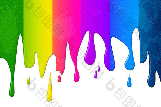 Copyspace颜色显示五彩缤纷的画绘画