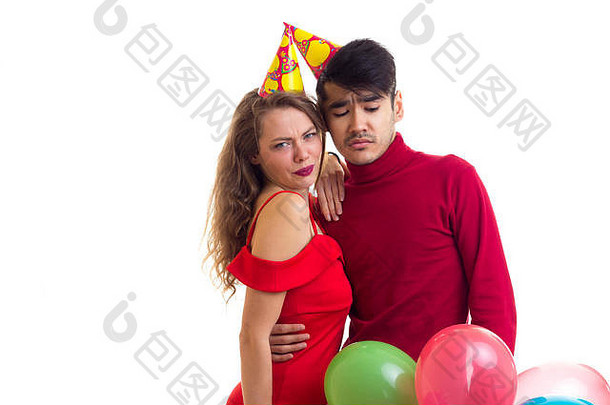 年轻的夫妇气球