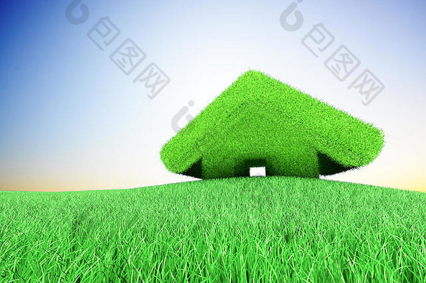 小绿色房子低碳生活