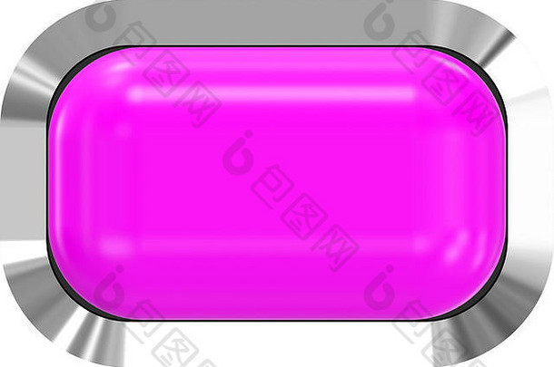网络按钮紫色的光滑的现实的<strong>金属</strong>框架容易扩大呈现