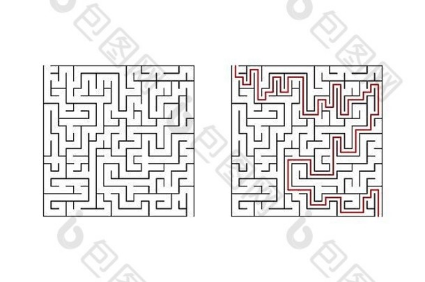 迷宫迷宫游戏孩子们首页活动孩子们向量插图