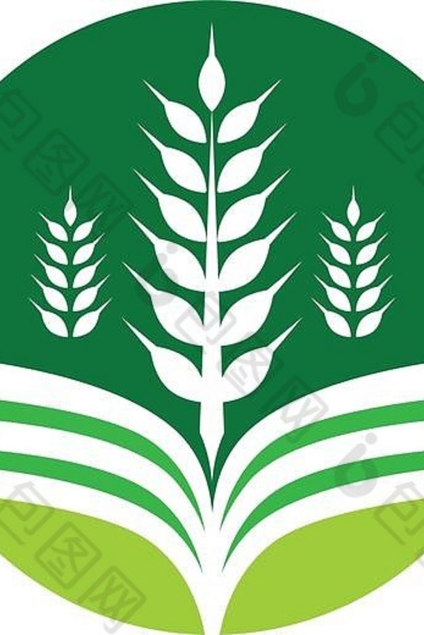 农业业务标志独特的绿色向量图像