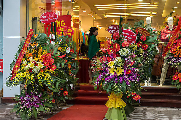 西贡越南1月商店准备泰特越南一年需要的地方2月