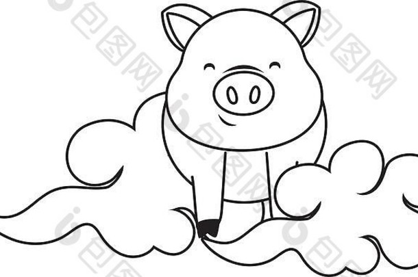 可爱的猪<strong>卡通</strong>