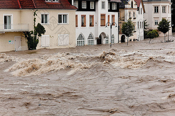 洪水洪水街道steyr奥地利