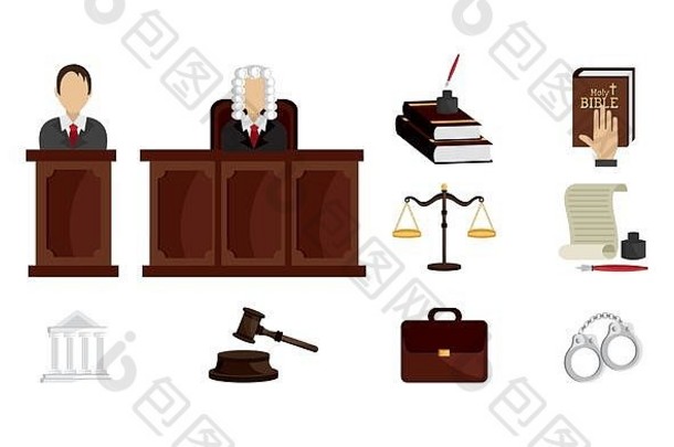 集法律法律正义图标