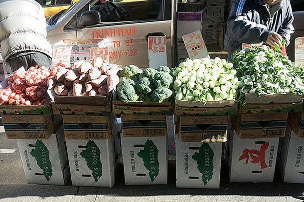 水果蔬菜出售唐人街纽约城市