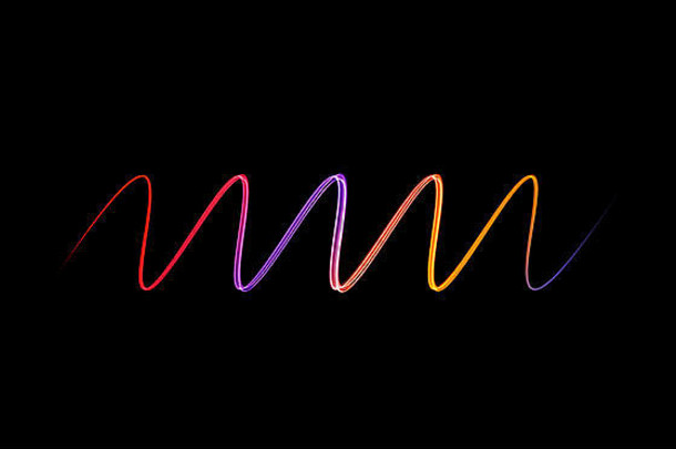 色彩斑斓的数字行说话声音波行设计元素