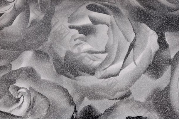 摘要插图水彩油漆模仿花束黑色的玫瑰背景