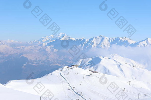 法国高山滑雪滑雪坡
