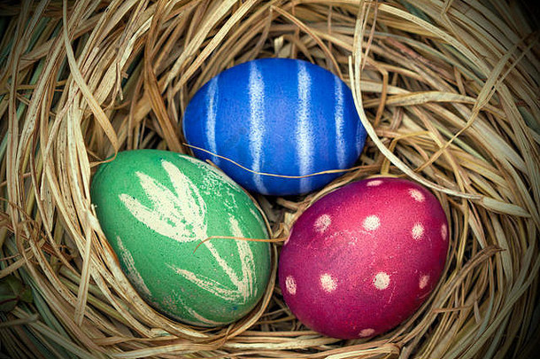 彩色的复活节鸡蛋
