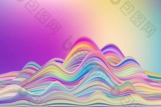 摘要色彩斑斓的向量背景颜色流液体波