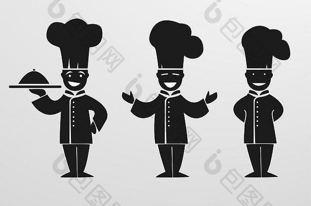 向量插图画卡通厨师