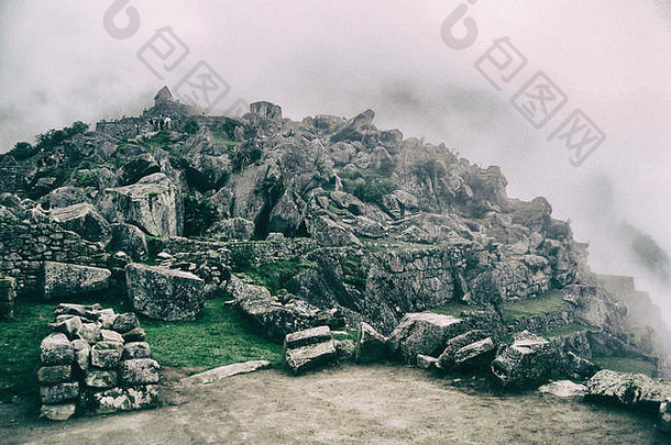 石头古老的废墟还小道“马丘比丘比丘秘鲁