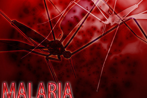 摘要背景数字拼贴画概念插图疟疾蚊子疾病