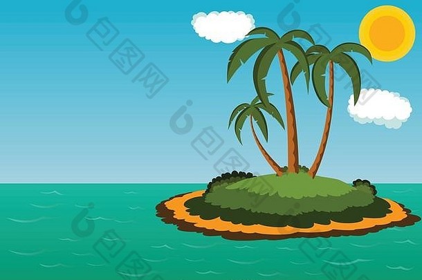 岛棕榈树