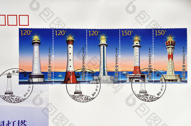 中国约邮票印刷中国显示现代灯塔系列邮票约