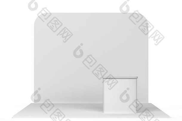 简单的贸易展展位计数器插图孤立的白色背景