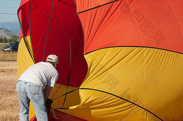 热空气气球场节日loveland科罗拉多州