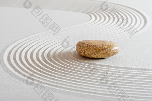 日本Zen花园石头沙子