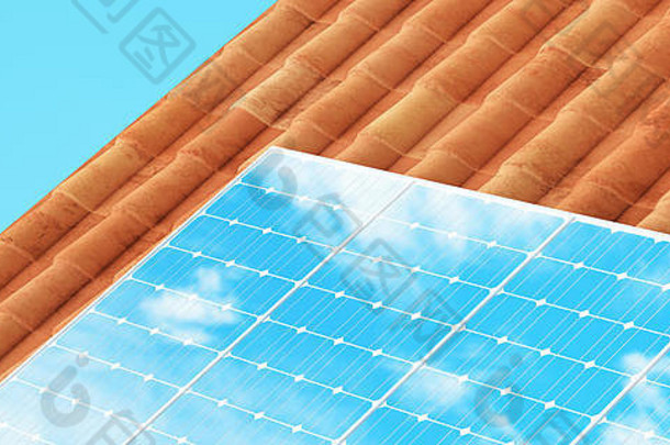太阳能面板<strong>屋顶</strong>替代能源