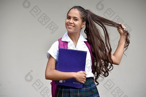 天主教哥伦比亚女学生长头发笔记本