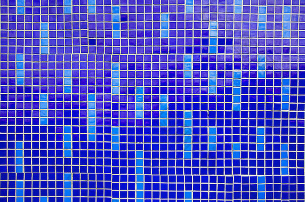 蓝色的马赛克瓷砖模式