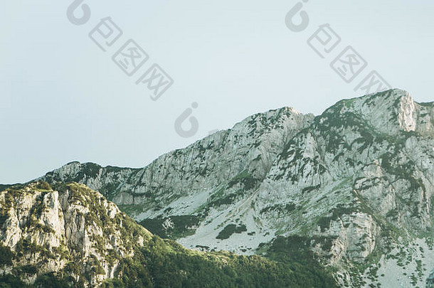 美丽的视图多山的自然景观黑山共和国山视图