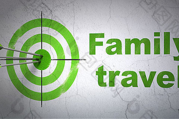 旅行概念目标家庭旅行墙背景