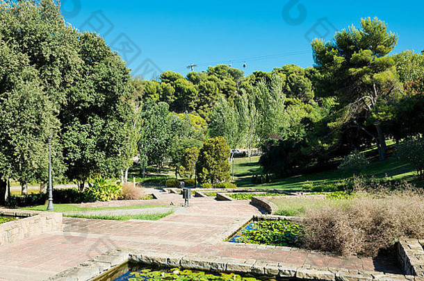 公园山Montjuic巴塞罗那西班牙