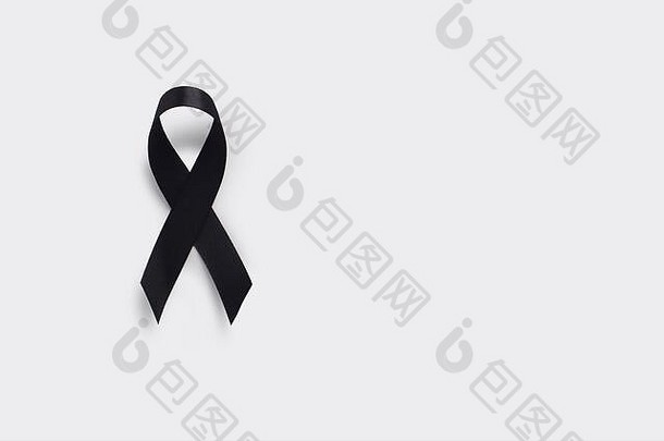 黑素瘤皮肤癌症意识丝带现实的黑色的丝带