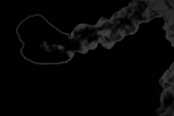 香灰白烟丰富的蒸汽卷黑色的背景黑色的背景文本广告