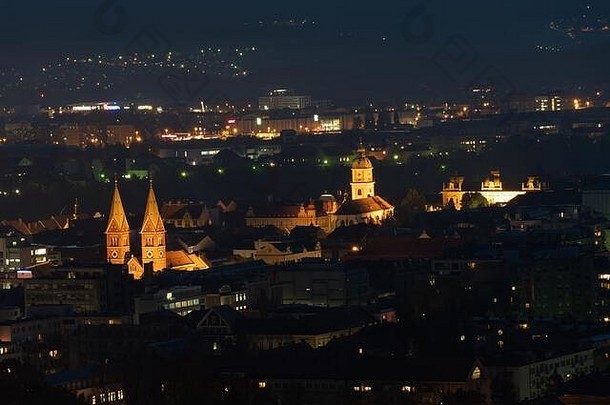 夜视功能中央区域马里博尔城市斯洛文尼亚
