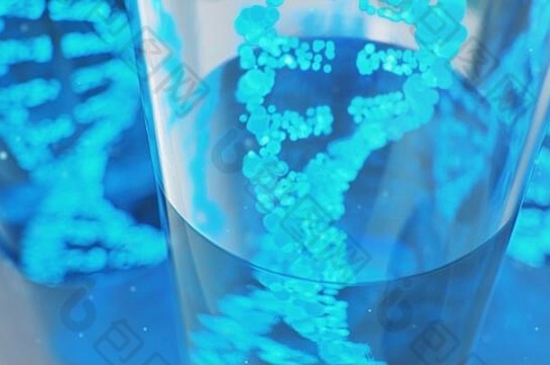 太太分子结构概念人类基因组太太分子修改基因概念上的插图太太分子内部玻璃测试