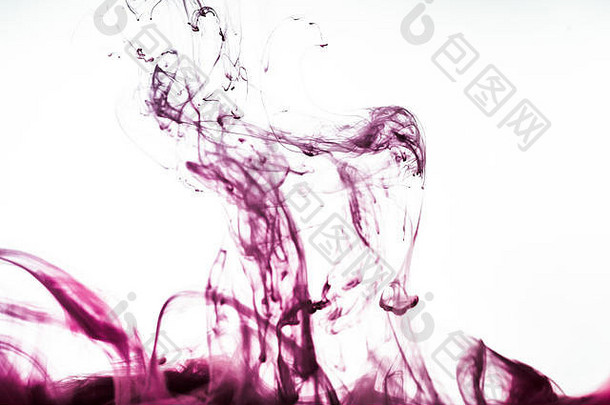 油漆飞溅色彩斑斓的摘要背景墨水水颜色流体运动