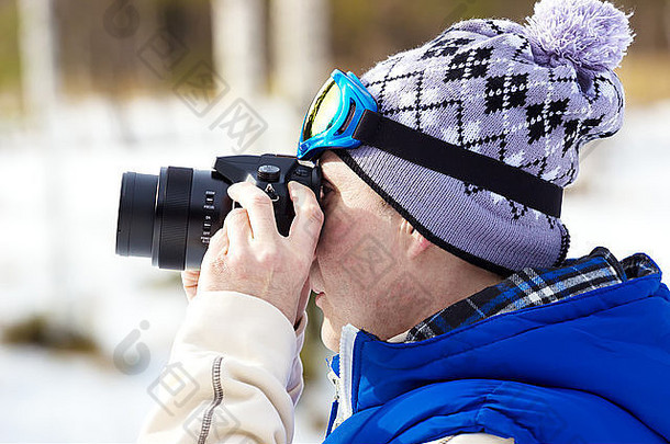 滑雪体育摄影师