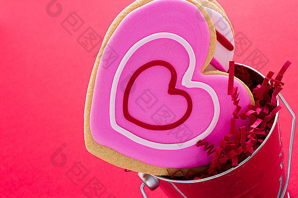 糖饼干装饰情人节一天