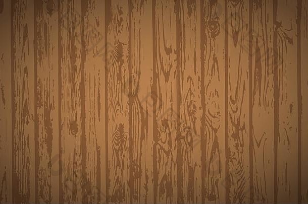 棕色（的）木木板表格地板上表面切割切董事会木纹理向量插图